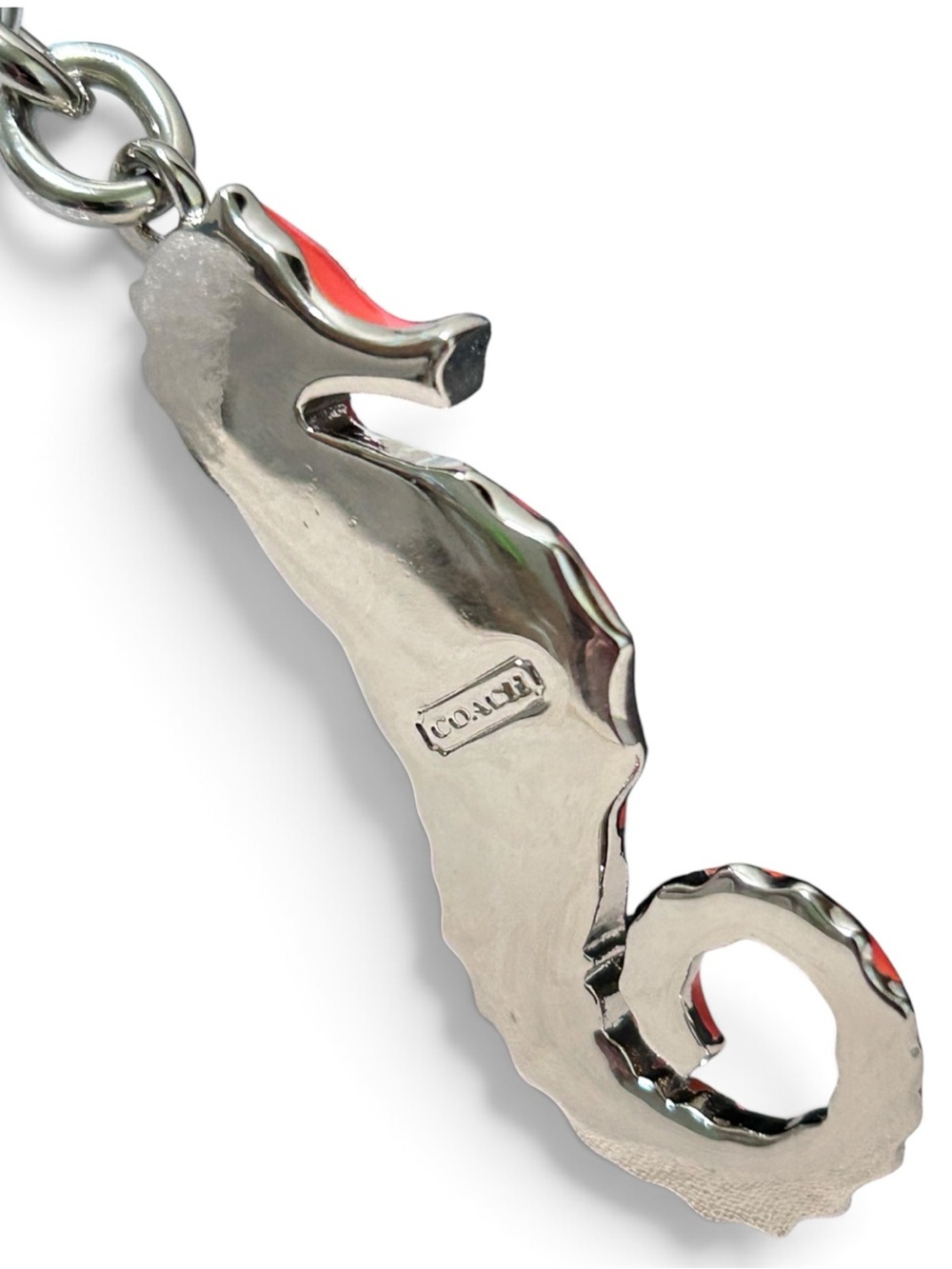 COACH Enameled Seahorse and Starfish Jeweled Bag Charm/ Keyring - Picture 4 of 8